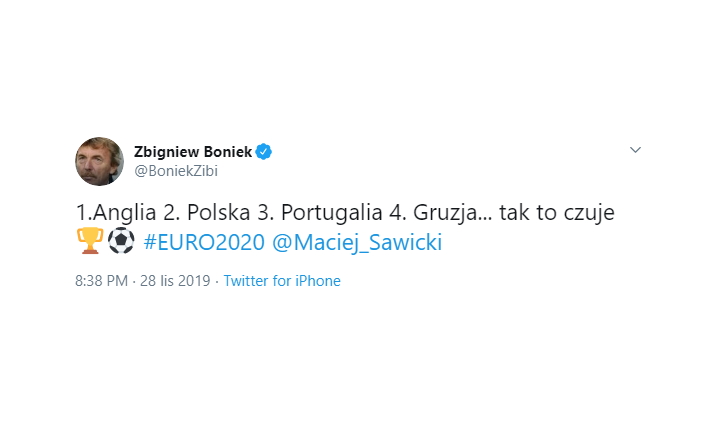 Boniek WYTYPOWAŁ grupę Polski na EURO 2020